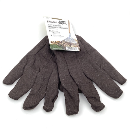 Brahma Jersey Glove, Brown, Premium Quality, Medium Weight, Clute Pattern, Knit Wrist, Large WA7533A